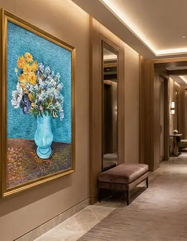 Flowers in a Blue Vase