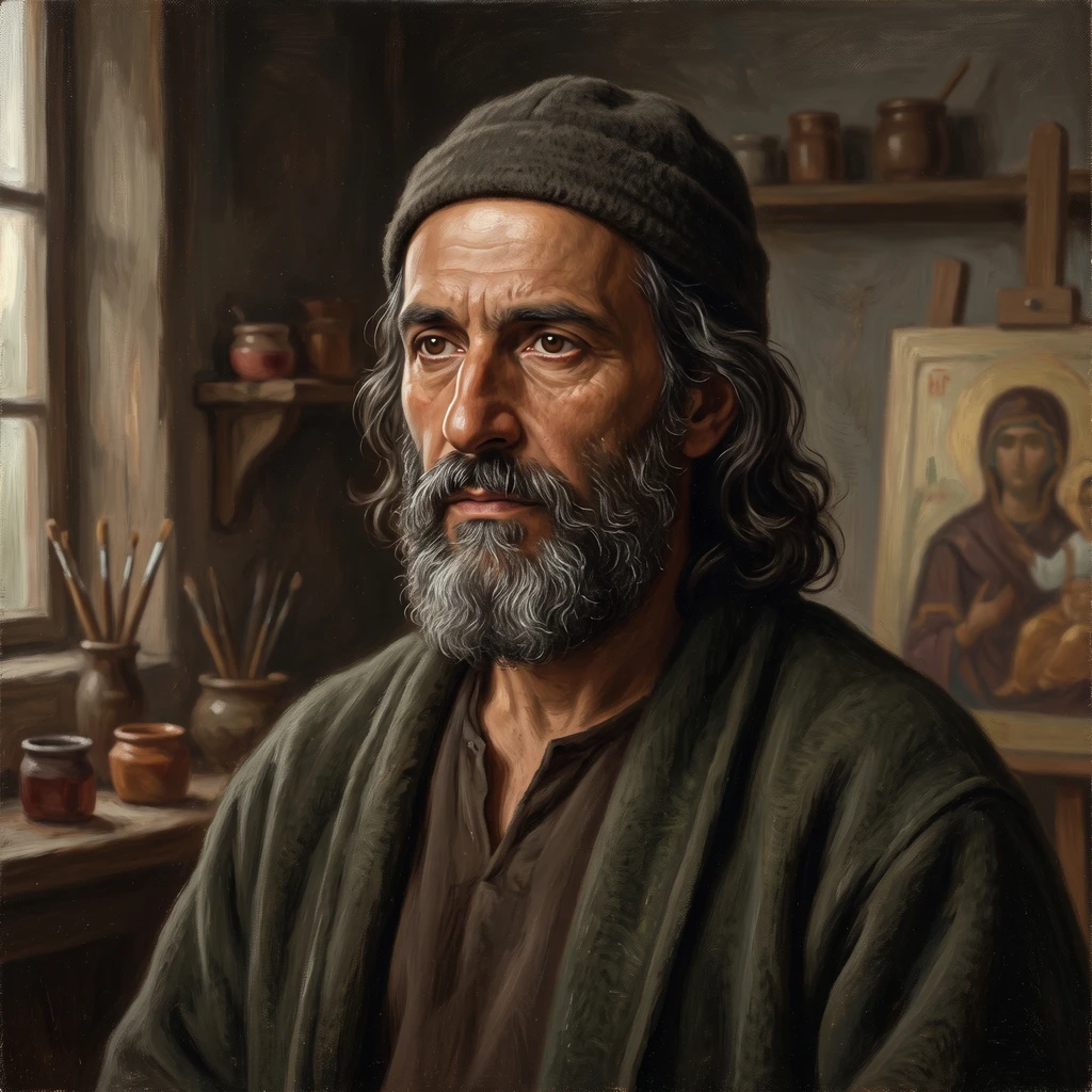 Portrait of Bulgarian Unknown Icon Painter