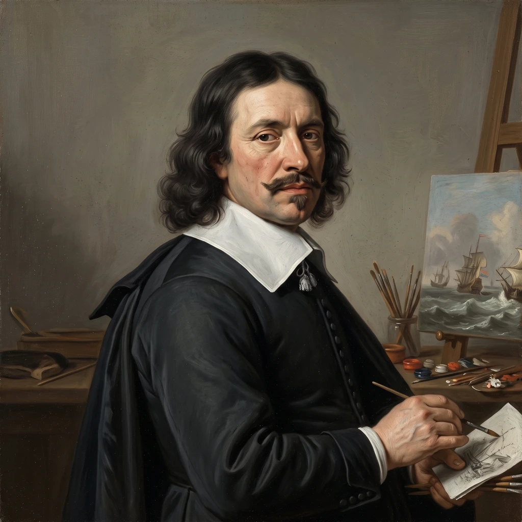 Portrait of Willem van de, the Younger Velde