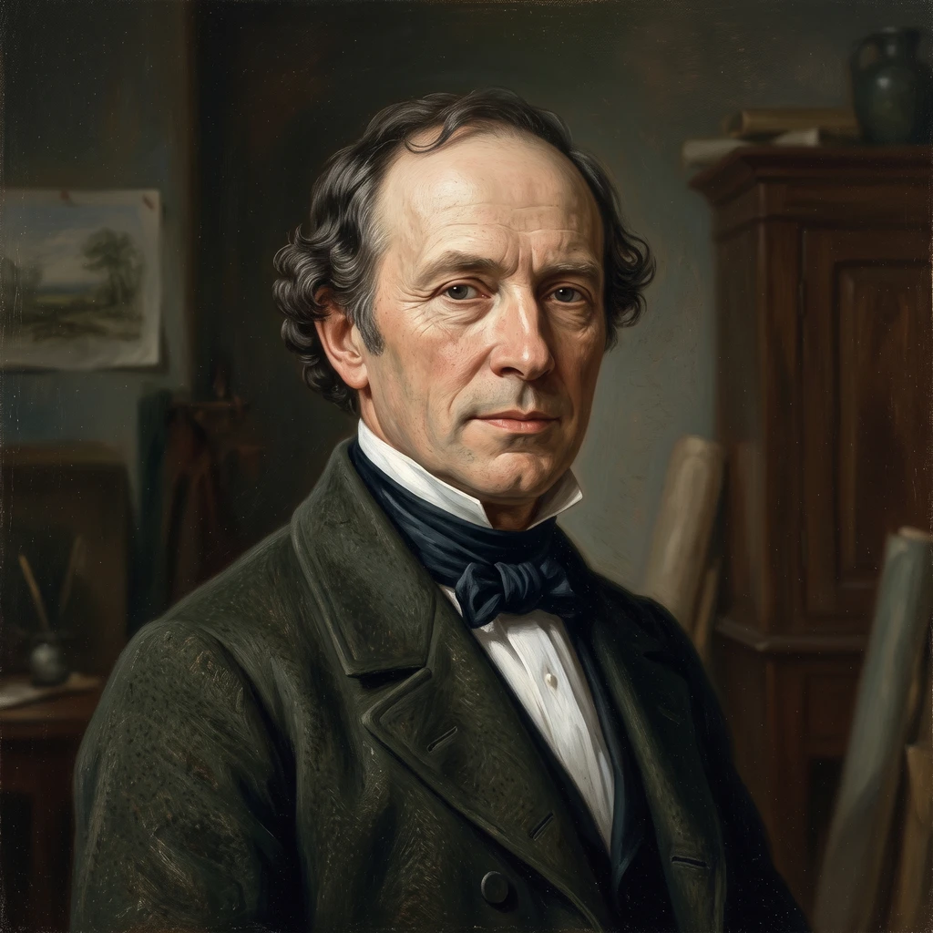 Portrait of Barend Cornelis Koekkoek