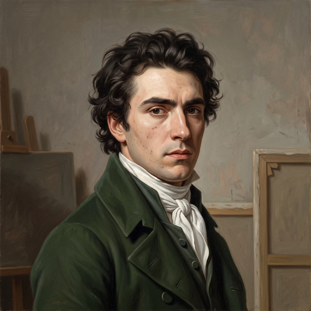 Portrait of Jean-Germain Drouais