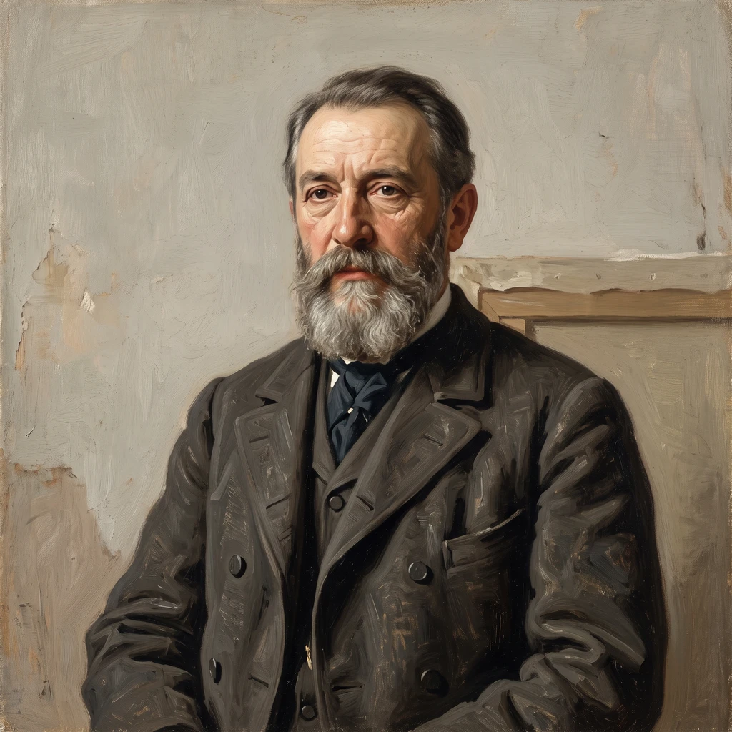 Portrait of Lajos Deák-ébner