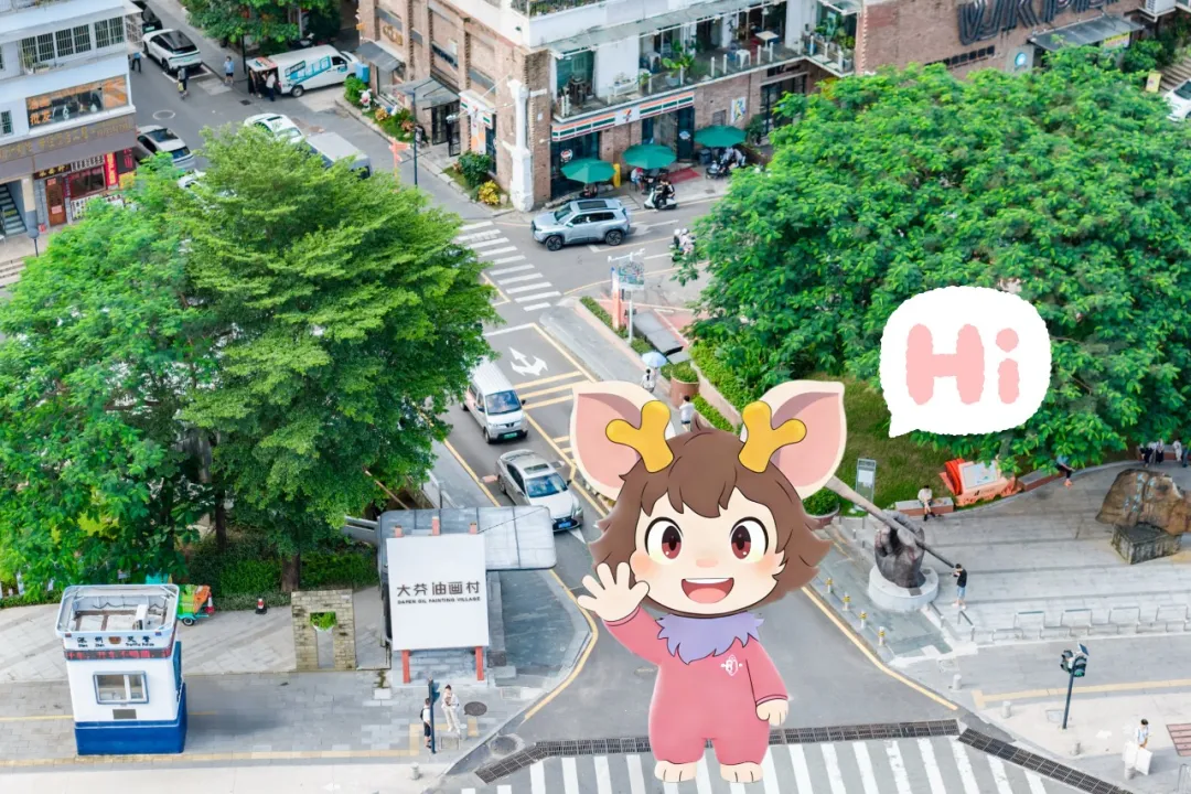 FUNBUBU leads the team! Roaming the Dafen Oil Painting Village after the holiday, strolling through streets and alleys to pick art and bring it home